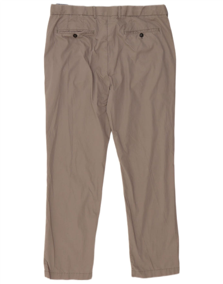 Calça chino reta masculina Marks & Spencer Blue Harbor W38 L31 cinza