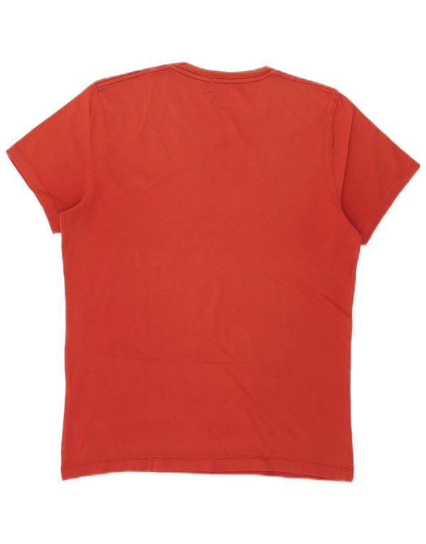 Camiseta masculina PEPE Jeans Slim Fit gráfica top médio vermelho