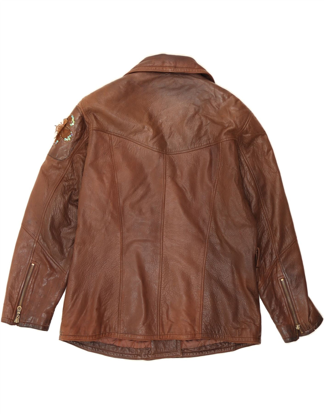 GERRY WEBER Womens Leather Jacket EU 38 Medium Brown Leather Vintage Gerry Weber and Second-Hand Gerry Weber from Messina Hembry 