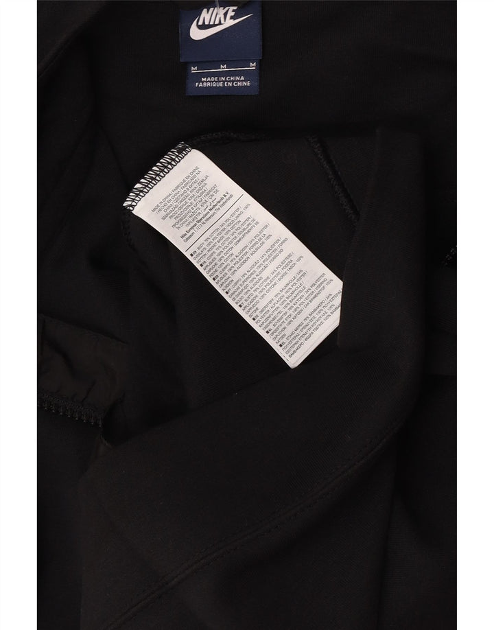 Suéter Nike feminino com capuz e zíper UK 14 médio algodão preto