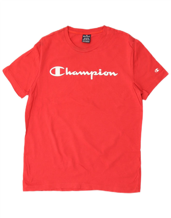 Camiseta gráfica masculina Champion Top Médio Vermelho