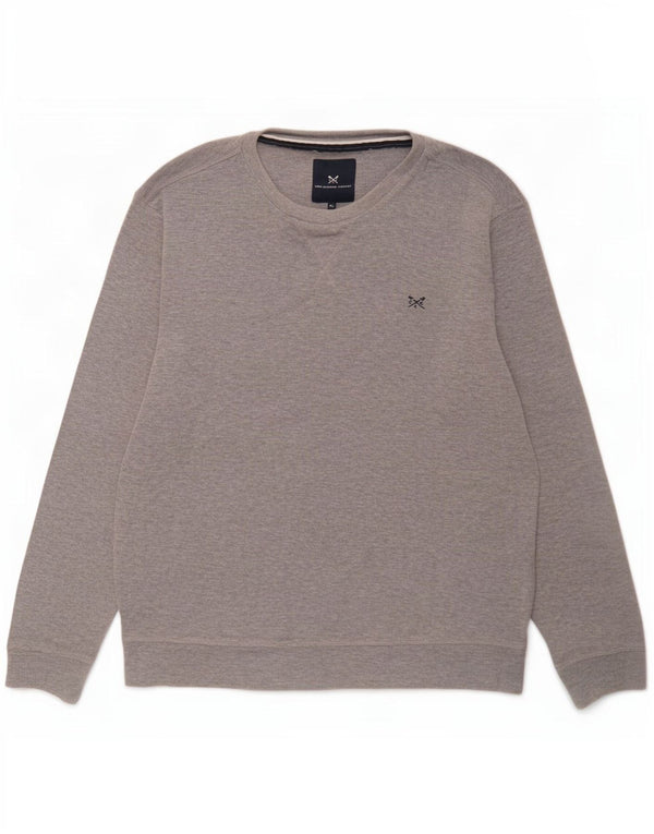 Crew Clothing Mens moletom Jumper XL cinza manchado de algodão