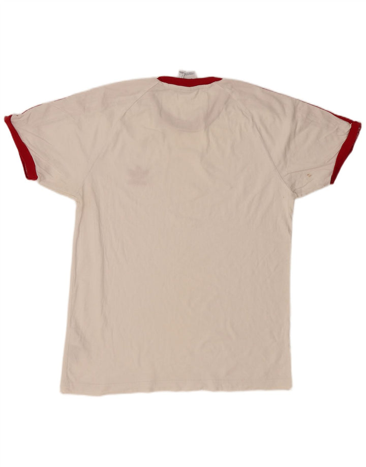 Adidas Mens Camiseta Top Grande Off White Algodão