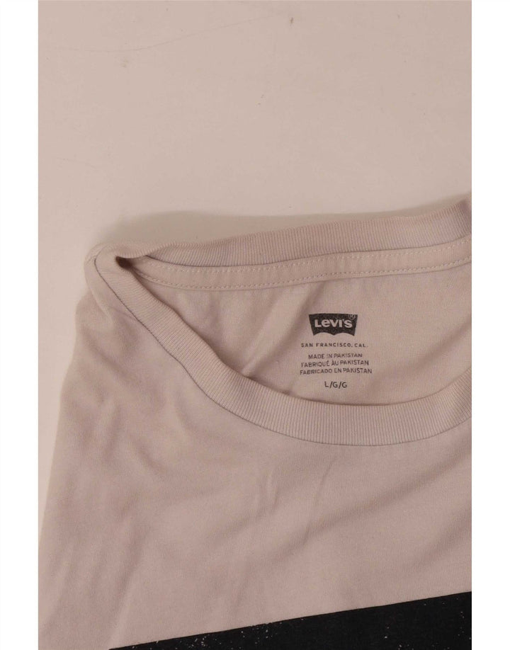 Camiseta gráfica masculina Levi's Top grande branco
