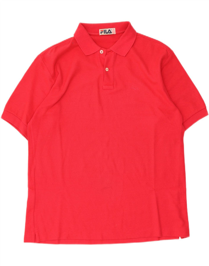 Camisa polo masculina Fila IT 48 médio algodão vermelho