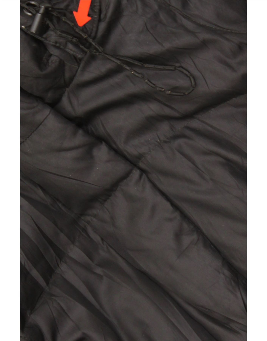 Casaco acolchoado com capuz feminino Eddie Bauer UK 14 poliéster preto médio