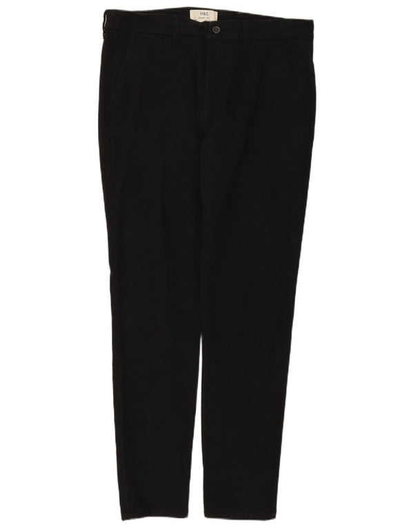 Calça jeans skinny masculina Marks & Spencer W34 L31 algodão preto