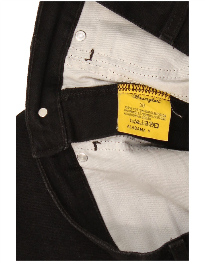 WRANGLER Masculino Alabama Straight Jeans W30 L32 Algodão Preto