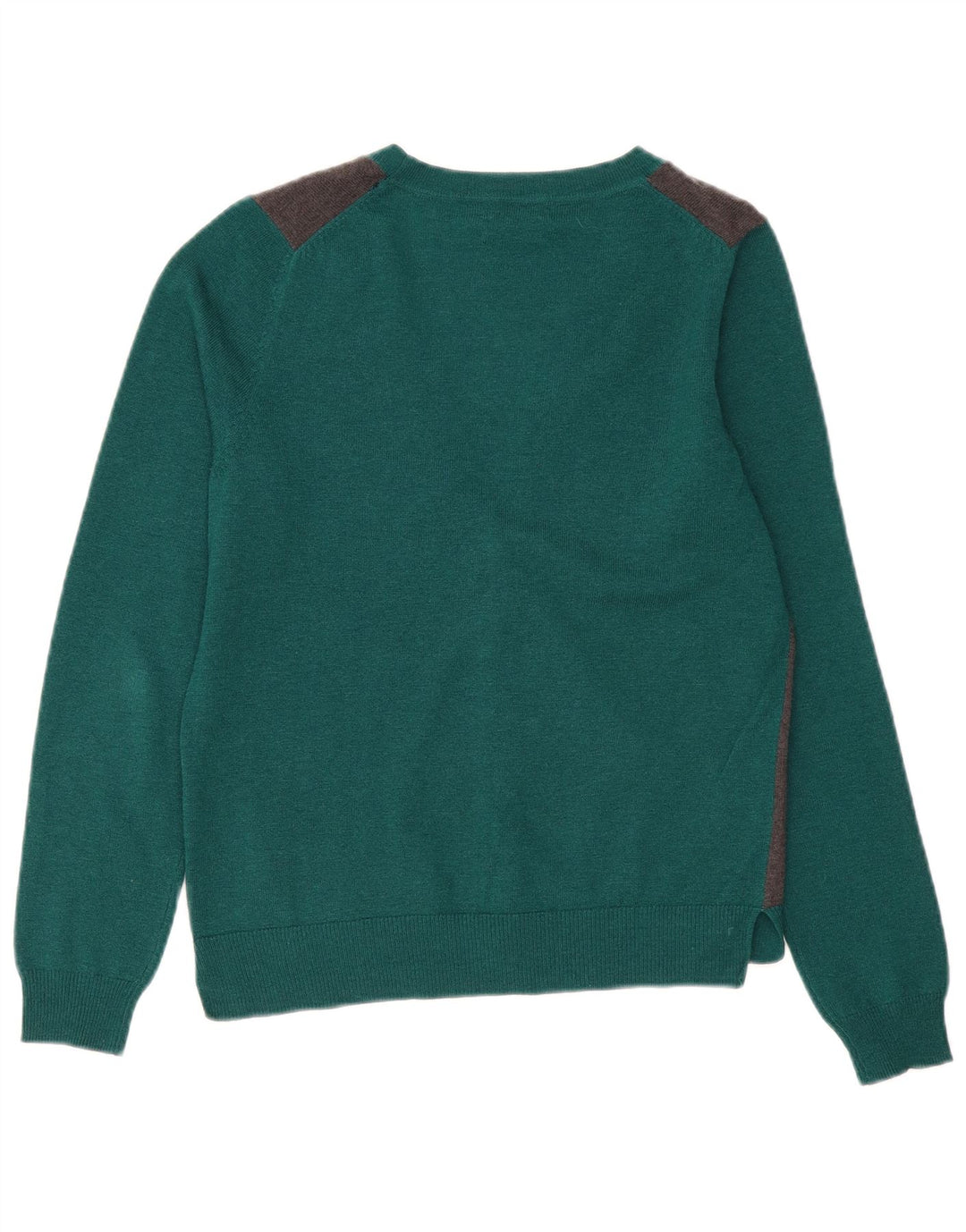 Suéter cardigã feminino Massimo Dutti Reino Unido 14 lã colorblock verde médio