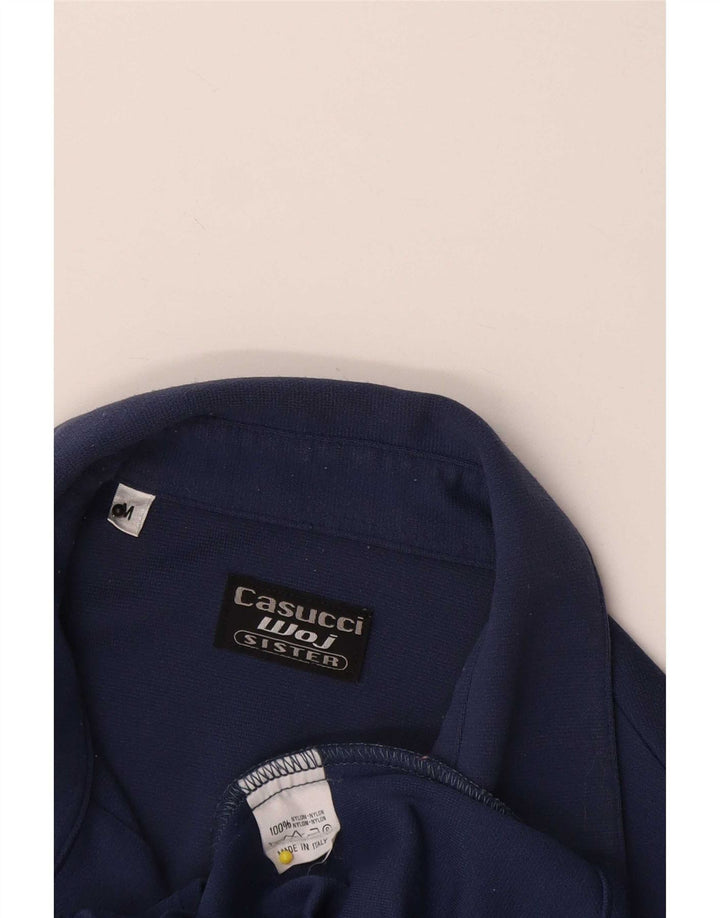 Blusa feminina Casucci UK 12 médio azul marinho nylon