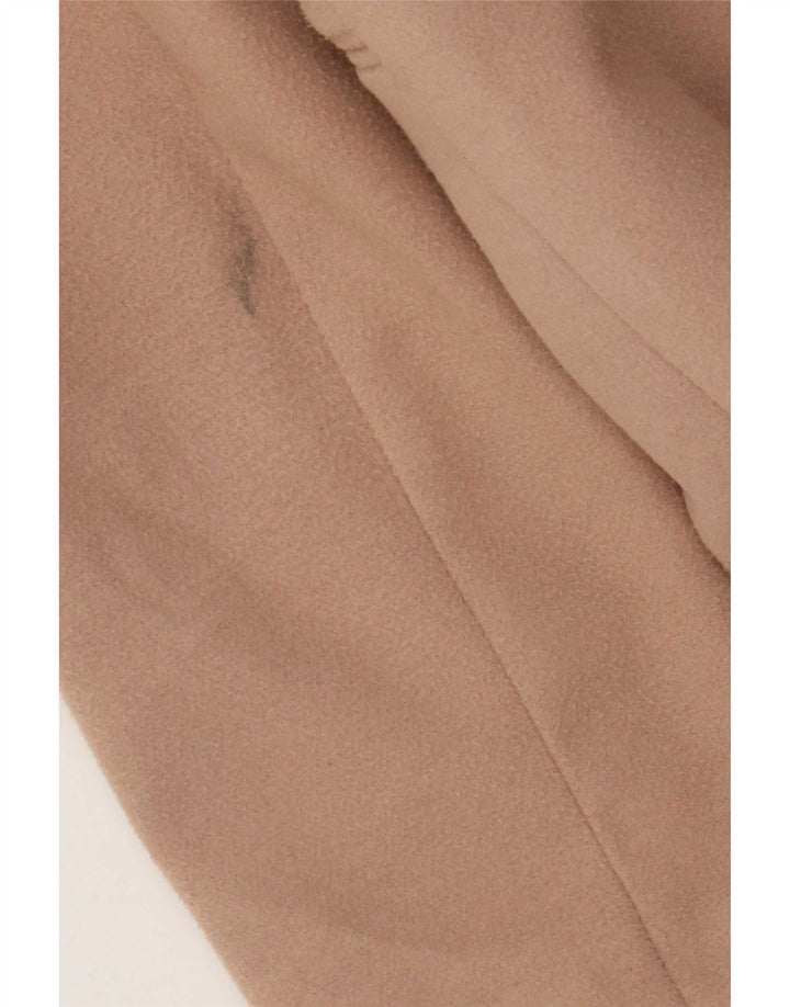 Casaco feminino Topshop com peito duplo UK 12 poliéster bege médio