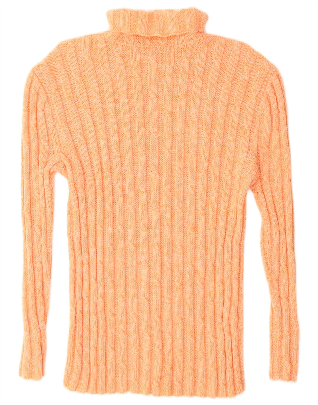 Suéter feminino vintage com gola redonda Reino Unido 16 grande laranja
