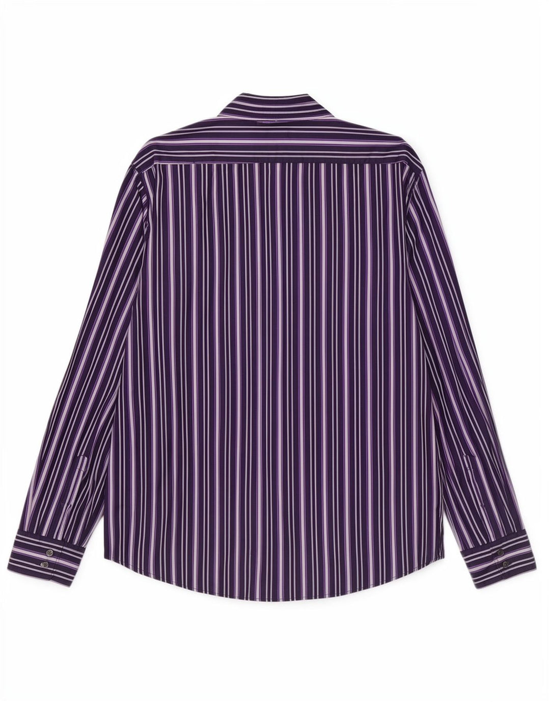 Camisa masculina Hugo Boss grande algodão listrado roxo