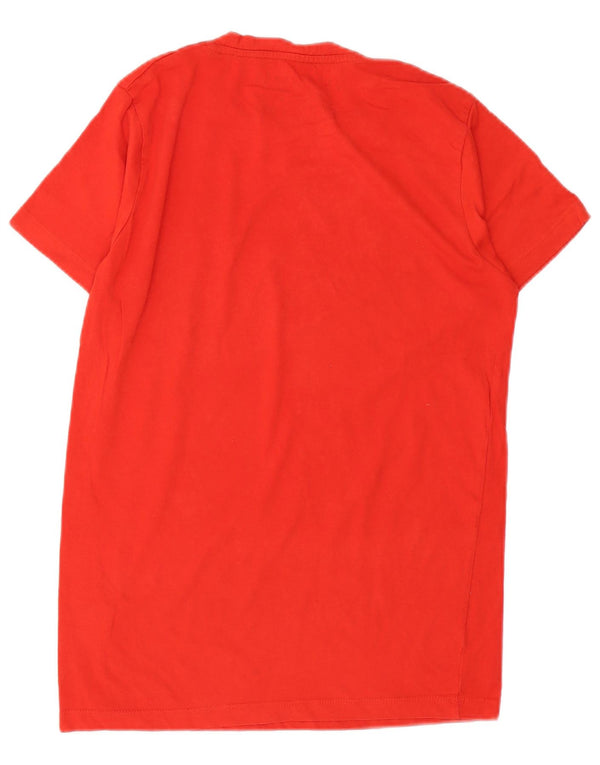 Camiseta gráfica masculina Jack & Jones Top médio algodão vermelho