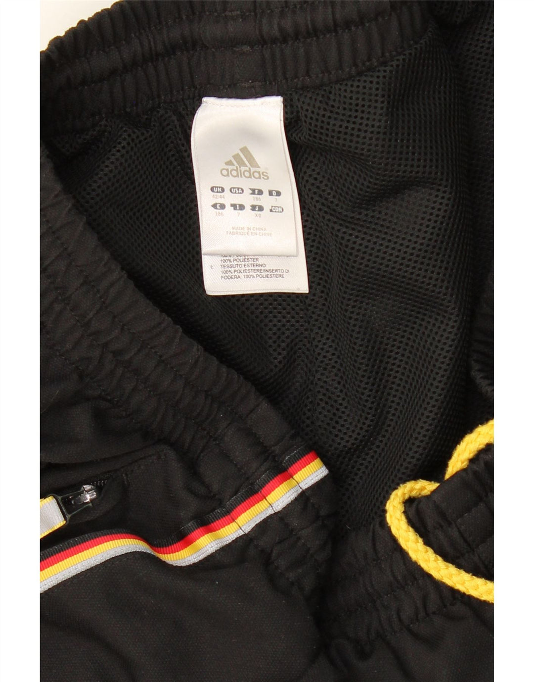 Calças de treino masculinas ADIDAS UK 42/44 grandes W36 L30 poliéster preto