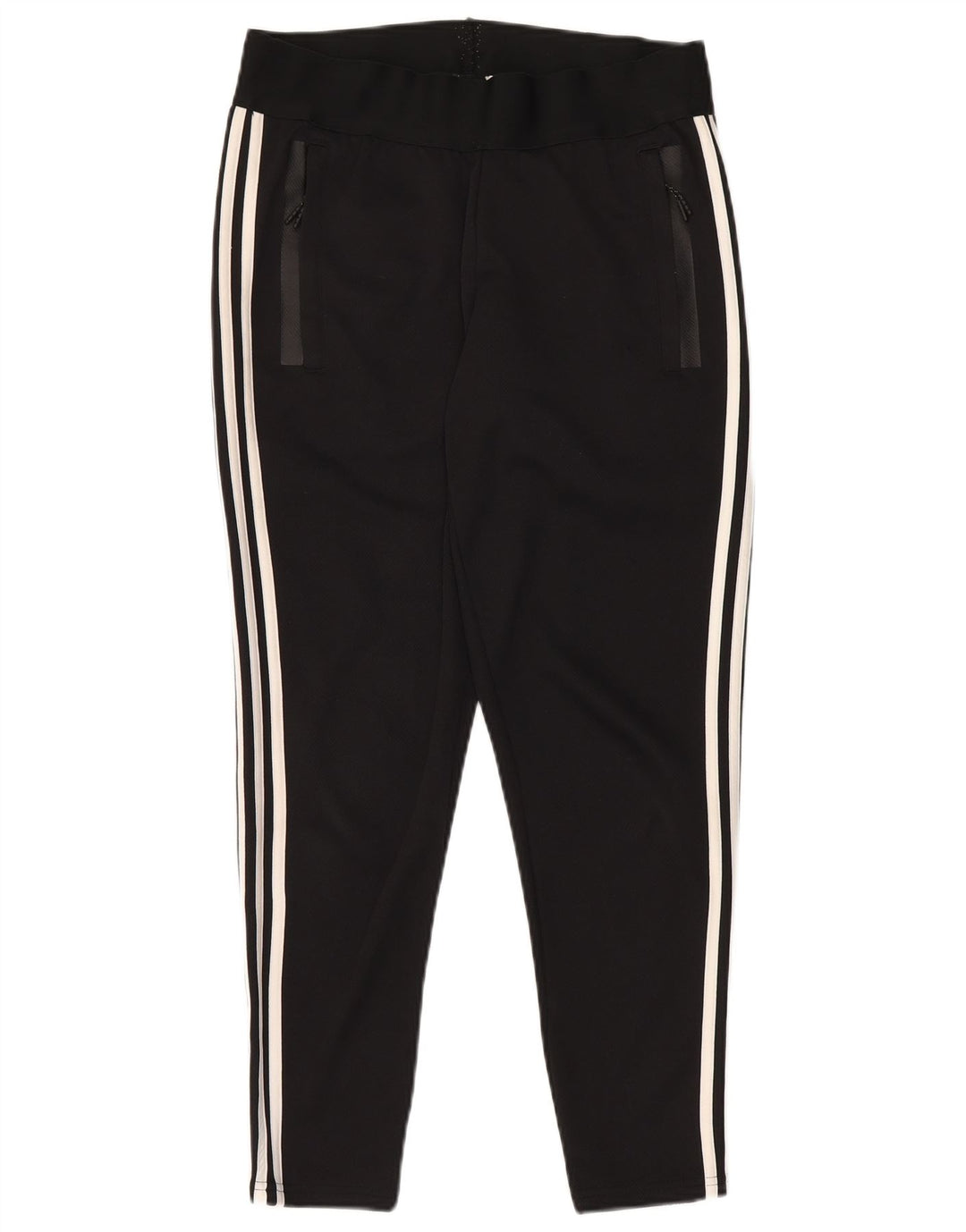 Calça de treino feminina ADIDAS UK 8/10 pequena preta poliéster
