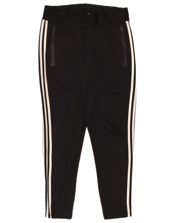 Calça de treino feminina ADIDAS UK 8/10 pequena preta poliéster