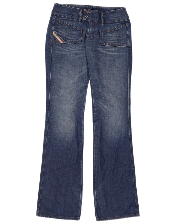 Diesel feminino bootcut jeans W28 L34 azul algodão