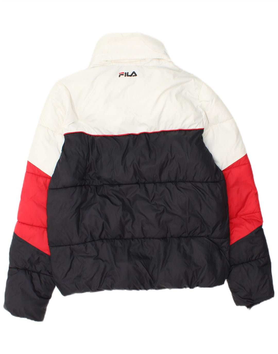 Jaqueta acolchoada com capuz Fila Boys 15-16 anos Multicolor Colourblock Nylon