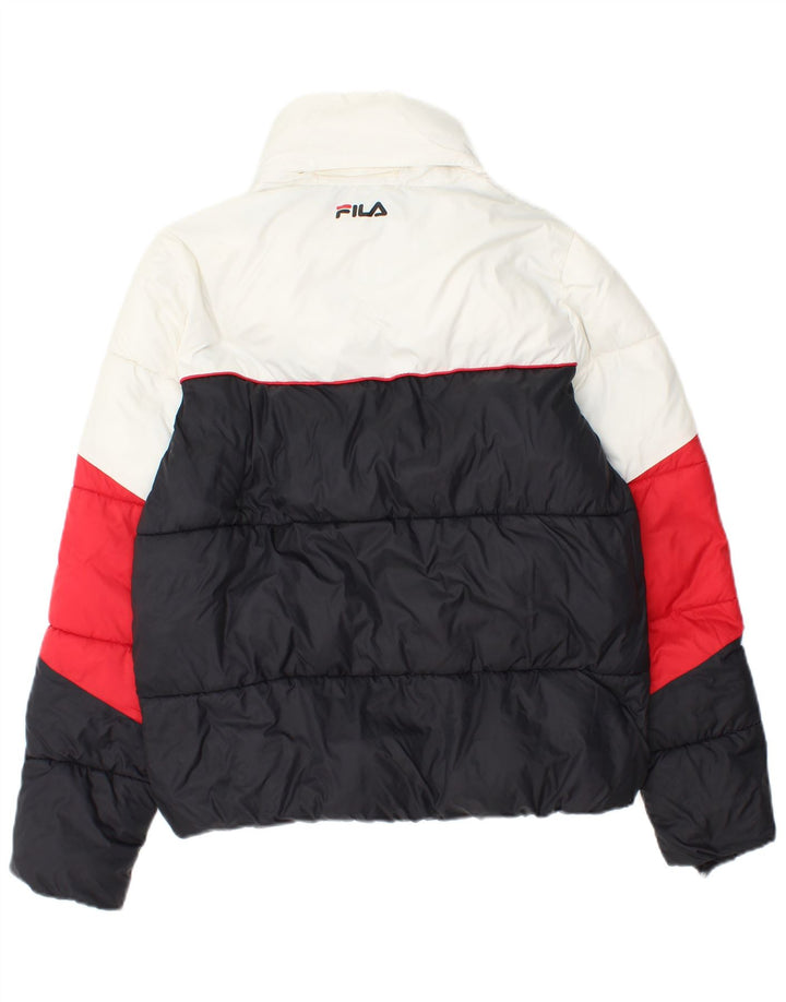 Jaqueta acolchoada com capuz Fila Boys 15-16 anos Multicolor Colourblock Nylon