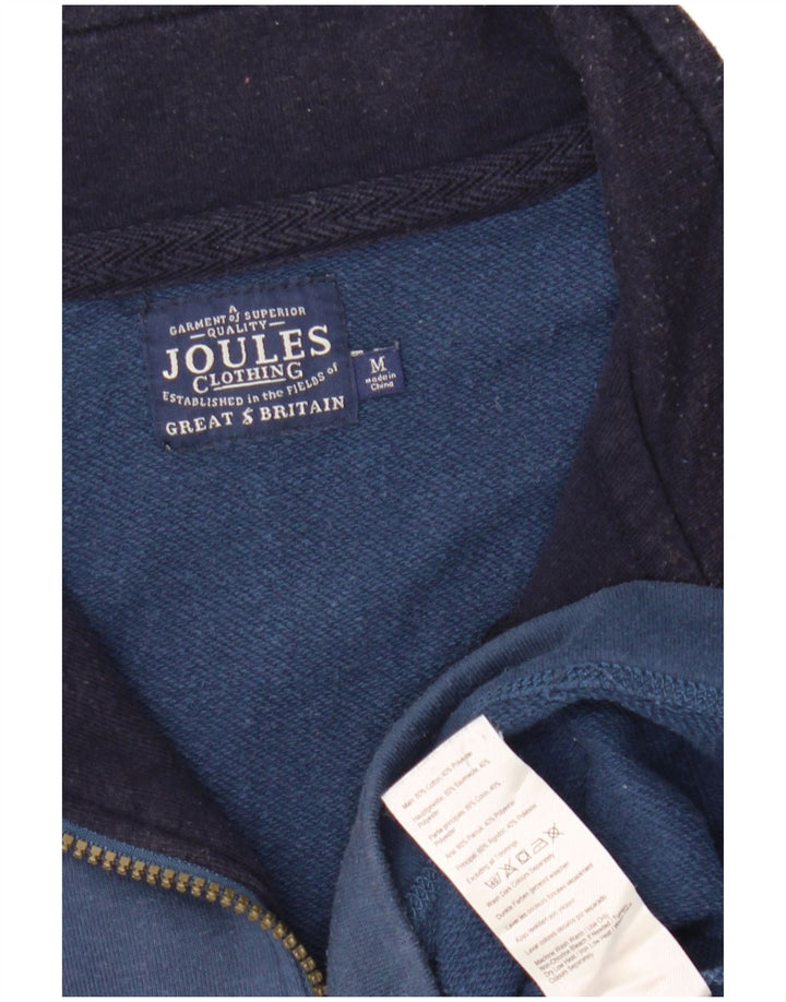 Suéter masculino JOULES com zíper e gola em algodão azul marinho médio