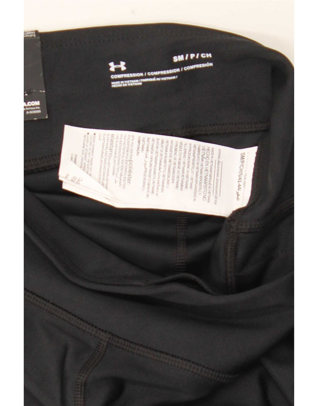 Under Armour Womens Graphic Leggings UK 8 Pequeno Poliéster Preto