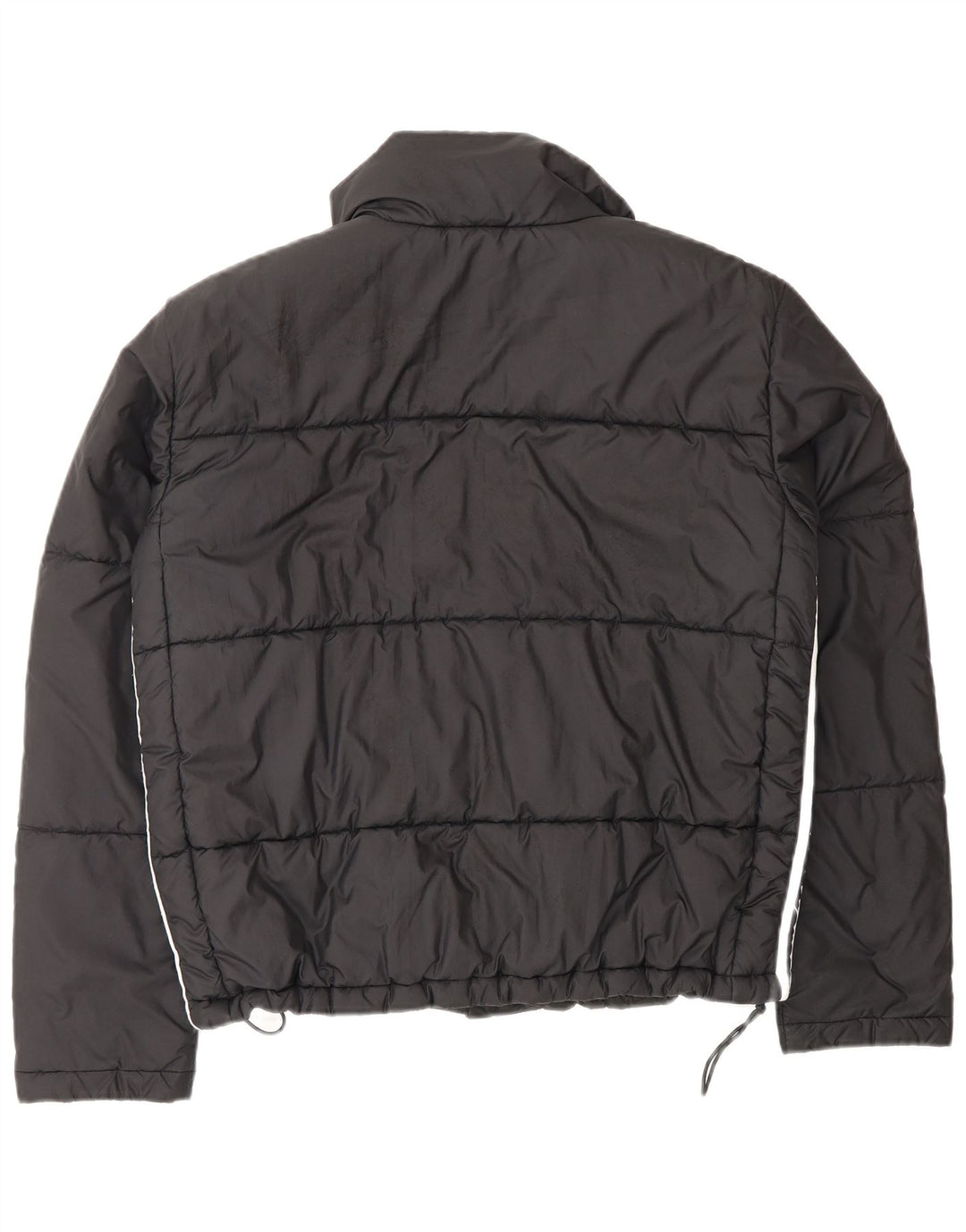 Jaqueta acolchoada oversized feminina Adidas UK 10 pequena poliéster preta