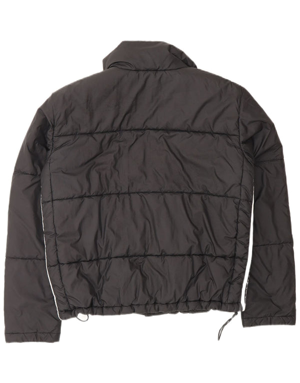 Jaqueta acolchoada oversized feminina Adidas UK 10 pequena poliéster preta