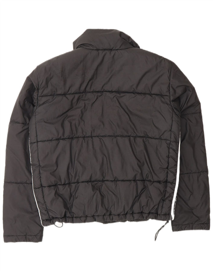 Jaqueta acolchoada oversized feminina Adidas UK 10 pequena poliéster preta