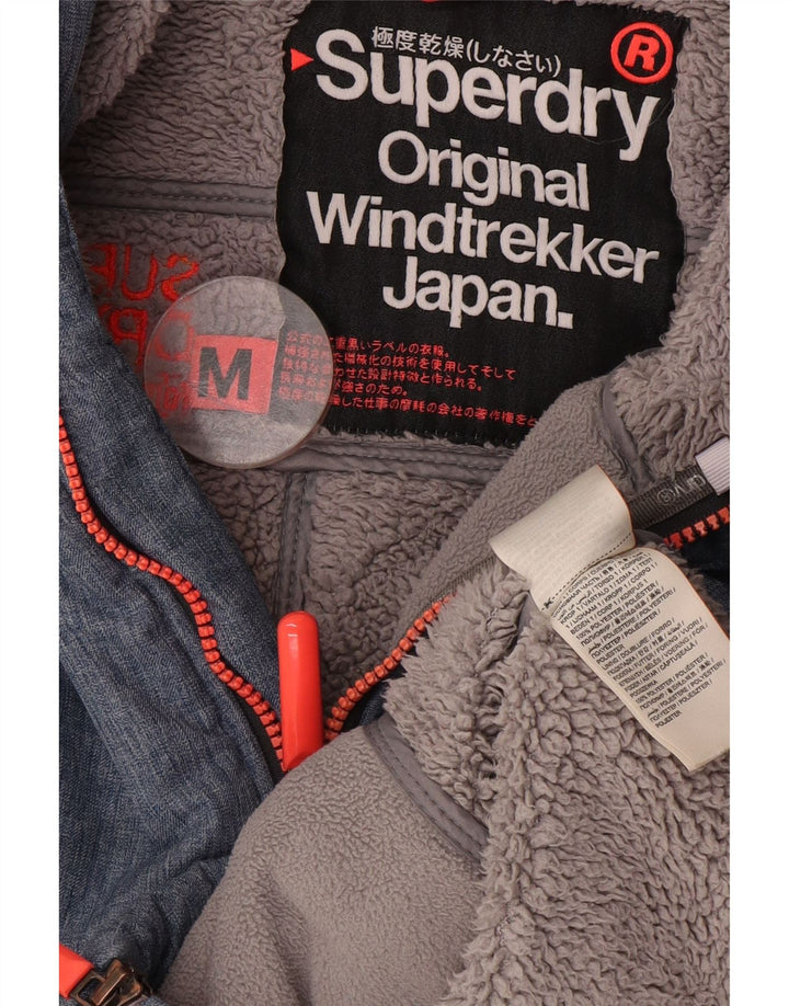 Jaqueta corta-vento feminina Superdry UK 14 azul médio