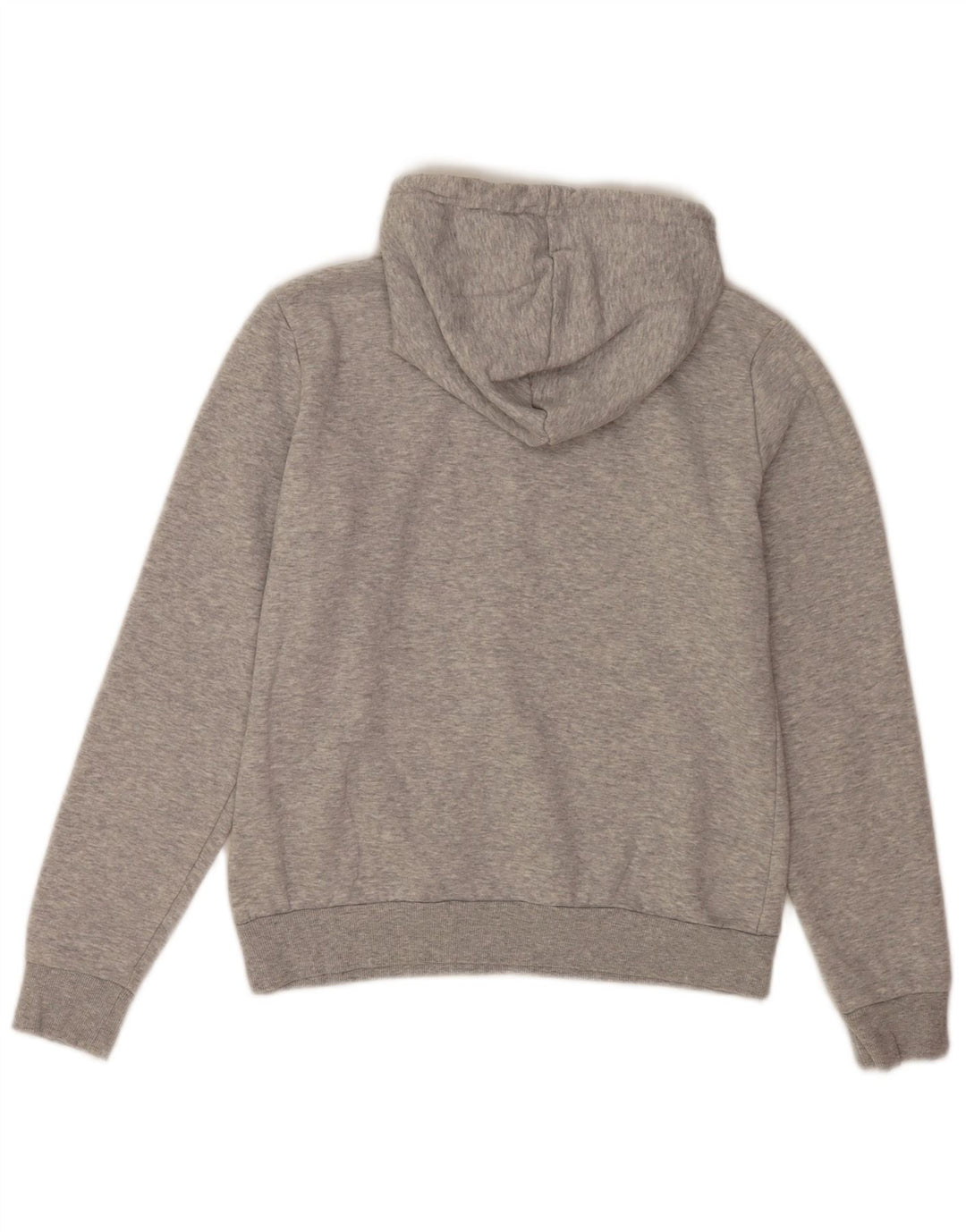 Puma feminino gráfico moletom com capuz UK 12 poliéster manchado cinza médio