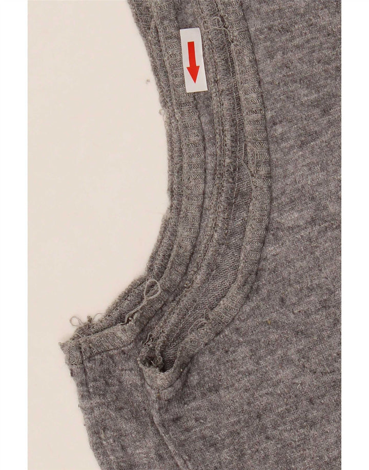 Colete feminino Zara UK 16 grande cinza Fair Isle