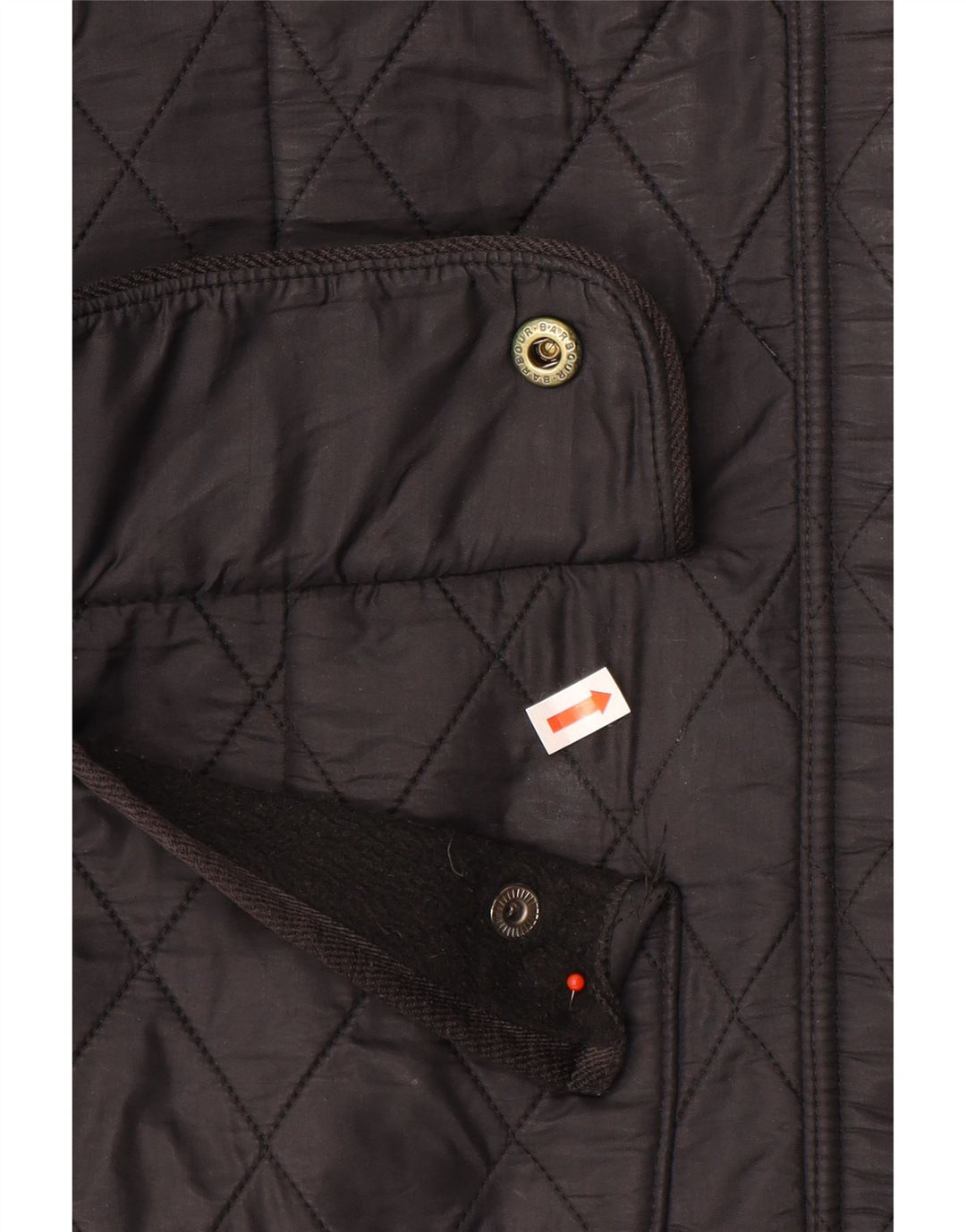 Jaqueta utilitária acolchoada feminina Barbour UK 12 médio preto