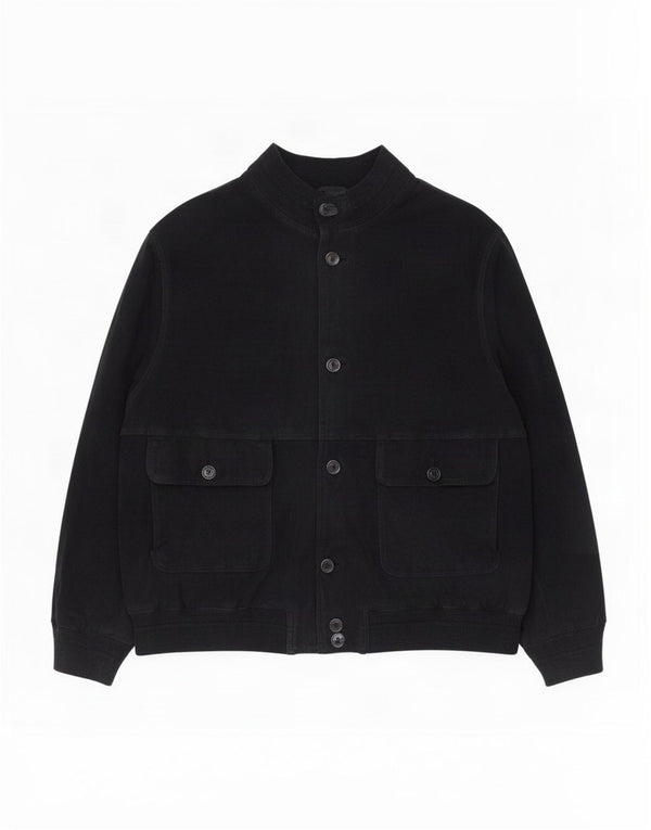 Jaqueta bomber masculina vintage de camurça UK 38 média preta