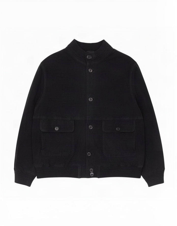 Jaqueta bomber masculina vintage de camurça UK 38 média preta