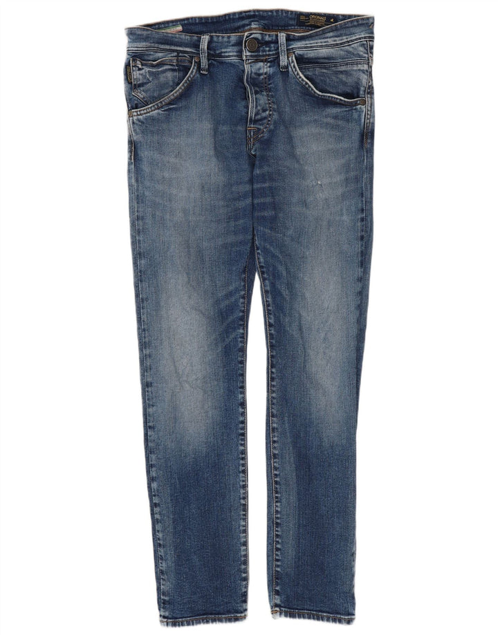 JACK & JONES Calça Jeans Masculina Slim W32 L30 Azul Algodão
