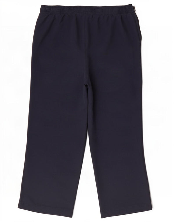 Reebok Womens Capri Calças de treino UK 10 Pequeno Poliéster Azul Marinho