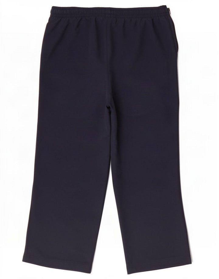 Reebok Womens Capri Calças de treino UK 10 Pequeno Poliéster Azul Marinho