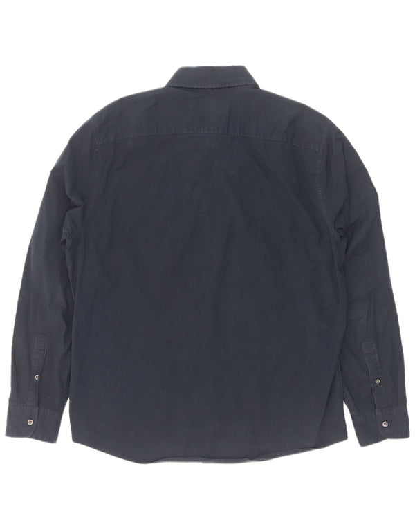 Abercrombie & Fitch Mens Shirt XL Navy Blue Cotton