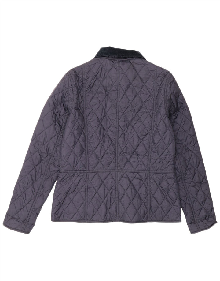 Jaqueta acolchoada feminina Barbour UK 01 pequena poliamida azul marinho