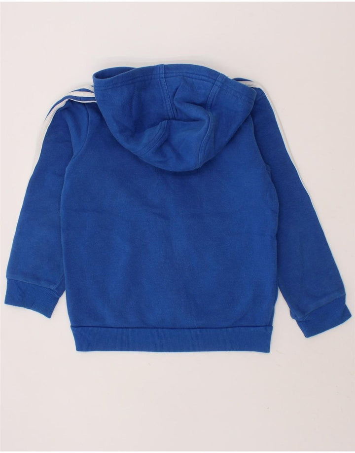 ADIDAS Boys Zip Hoodie Sweater 3-4 Years Blue Cotton Vintage Adidas and Second-Hand Adidas from Messina Hembry 