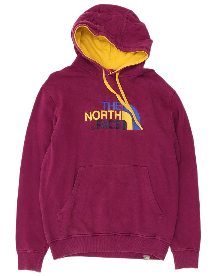 Suéter com capuz gráfico masculino The North Face algodão roxo médio