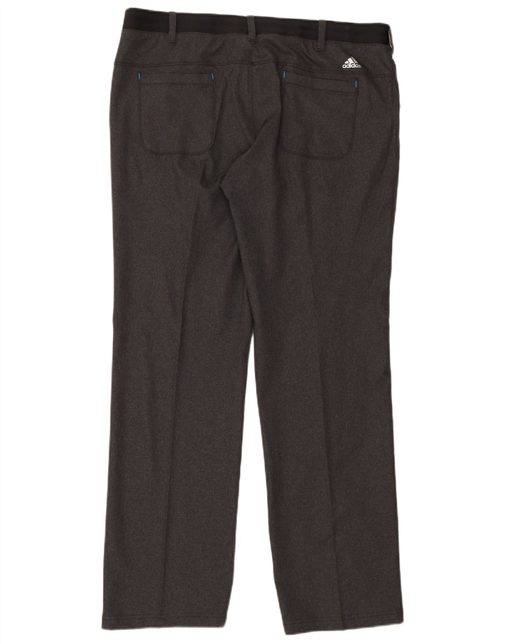 Calça casual reta masculina Adidas W38 L34 poliéster cinza