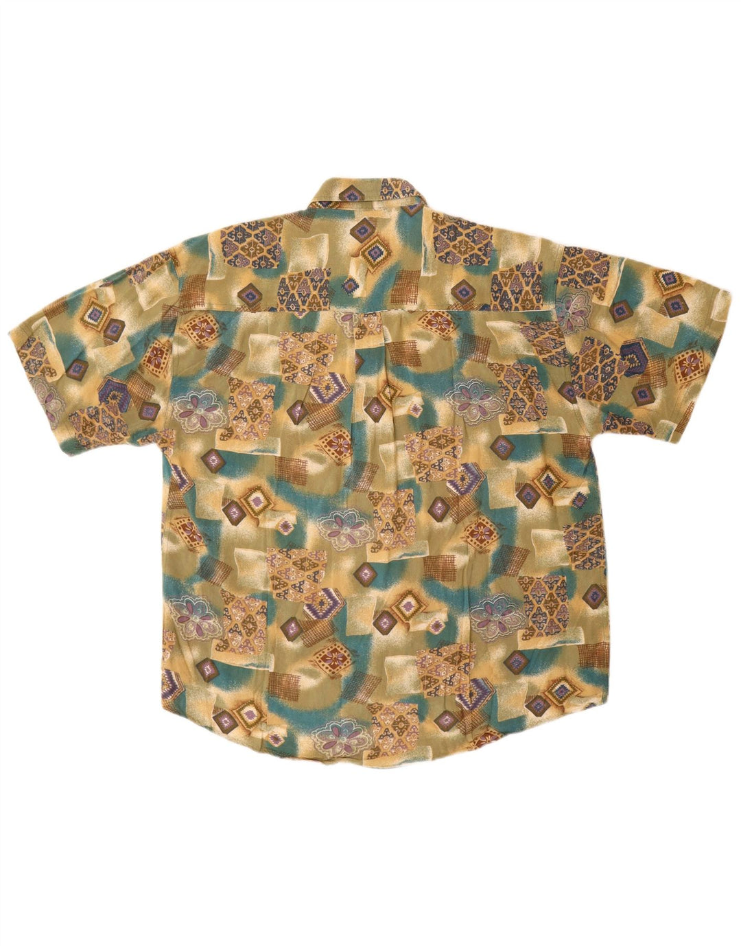Camisa Básica Masculina Manga Curta XL Multicolorida Geométrica