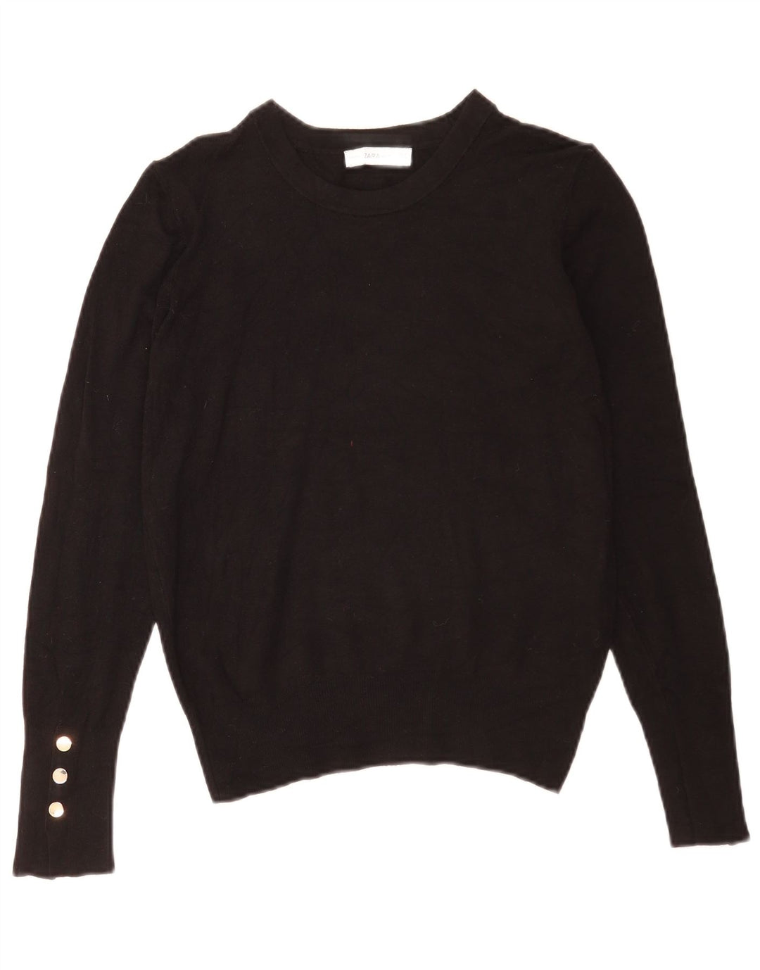 Suéter Zara feminino com gola canoa UK 12 médio preto