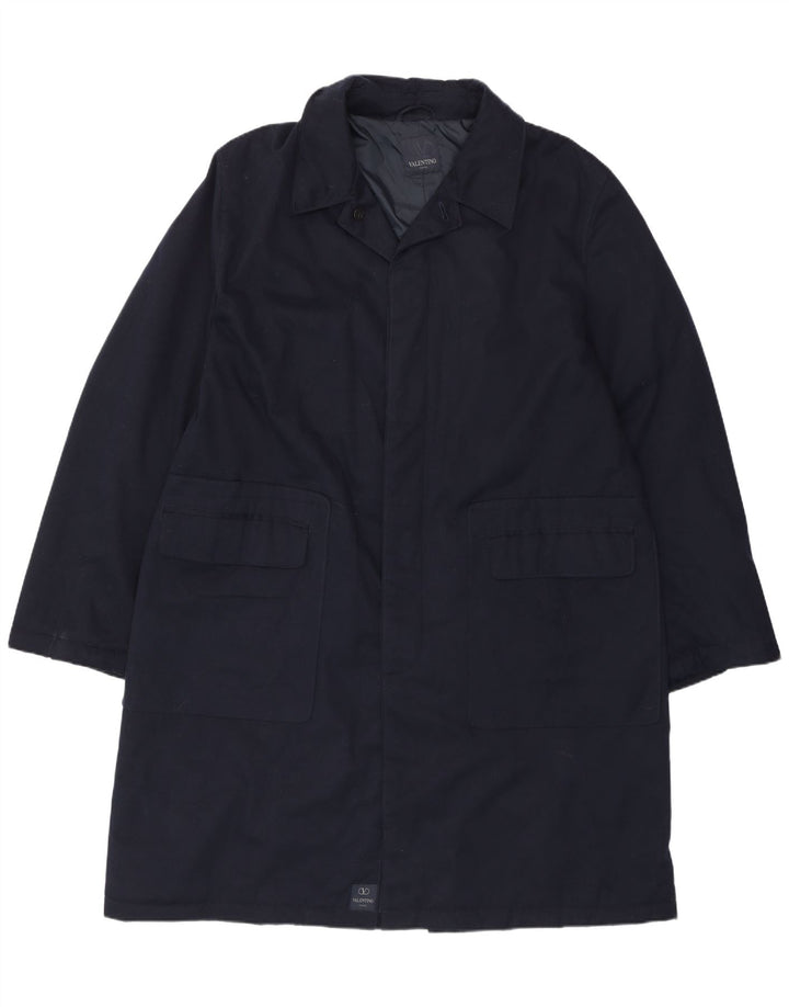 Sobretudo masculino Valentino IT 52 XL azul marinho poliéster