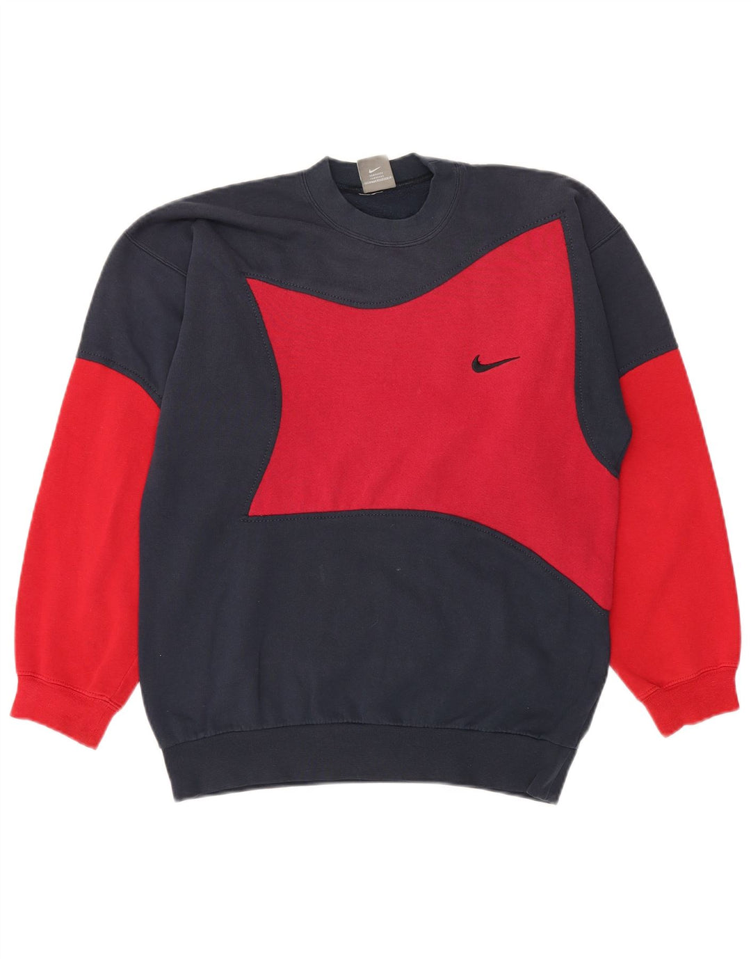 Nike Mens Moletom Jumper UK 39/41 Médio Azul Marinho Colorblock