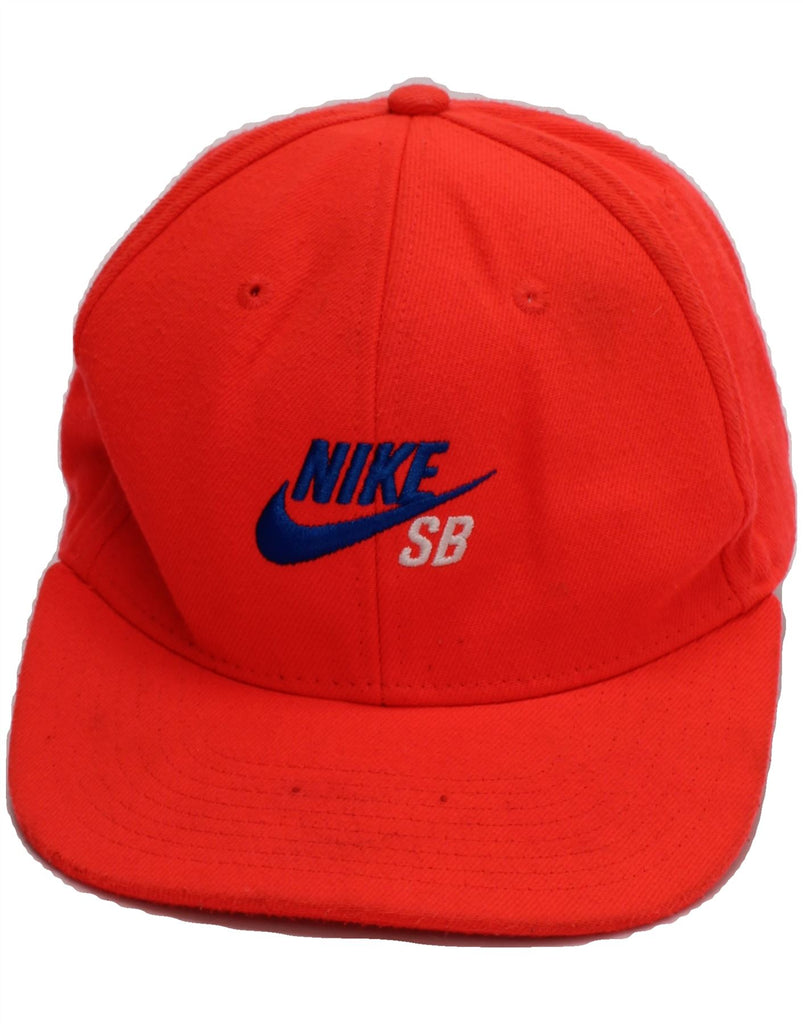 NIKE Boys Graphic Snapback Cap One Size Red Polyester Sports Vintage Nike and Second-Hand Nike from Messina Hembry 