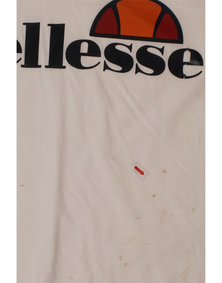 Camiseta gráfica ELLESSE Boys 11-12 anos branca