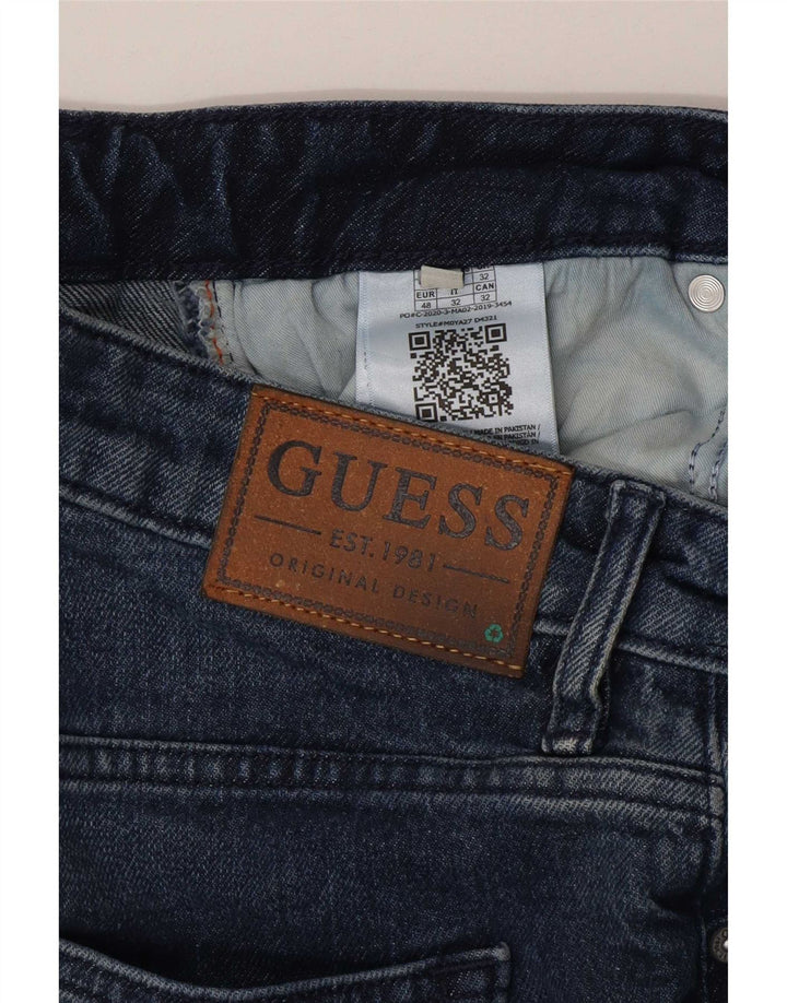 Guess Jeans Slim Masculino W32 L31 Azul Algodão